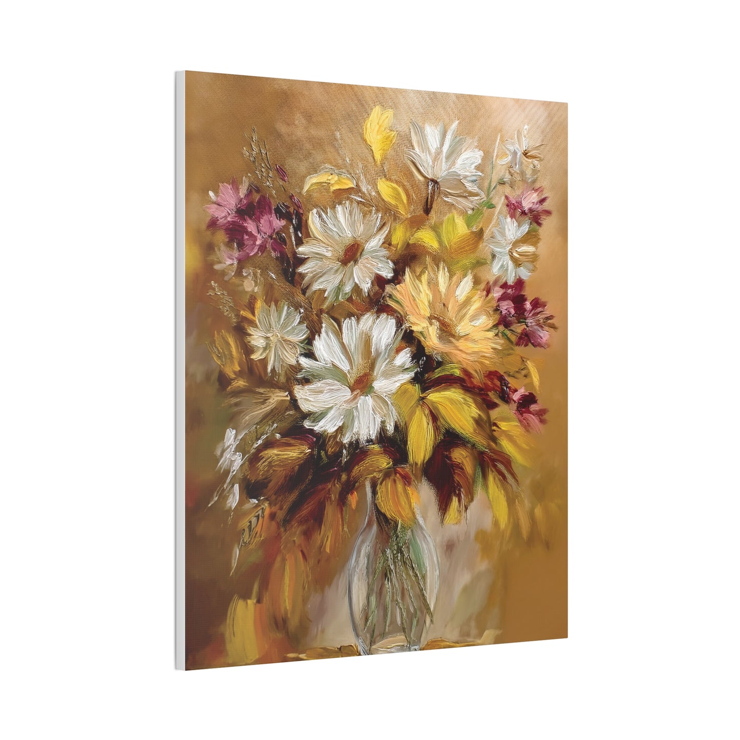 Floral Canvas Art Print, Vivid Flower Painting, Home Decor, Wall Art, Gift for Nature Lovers, Rustic Decor, Mother's Day, Birthday