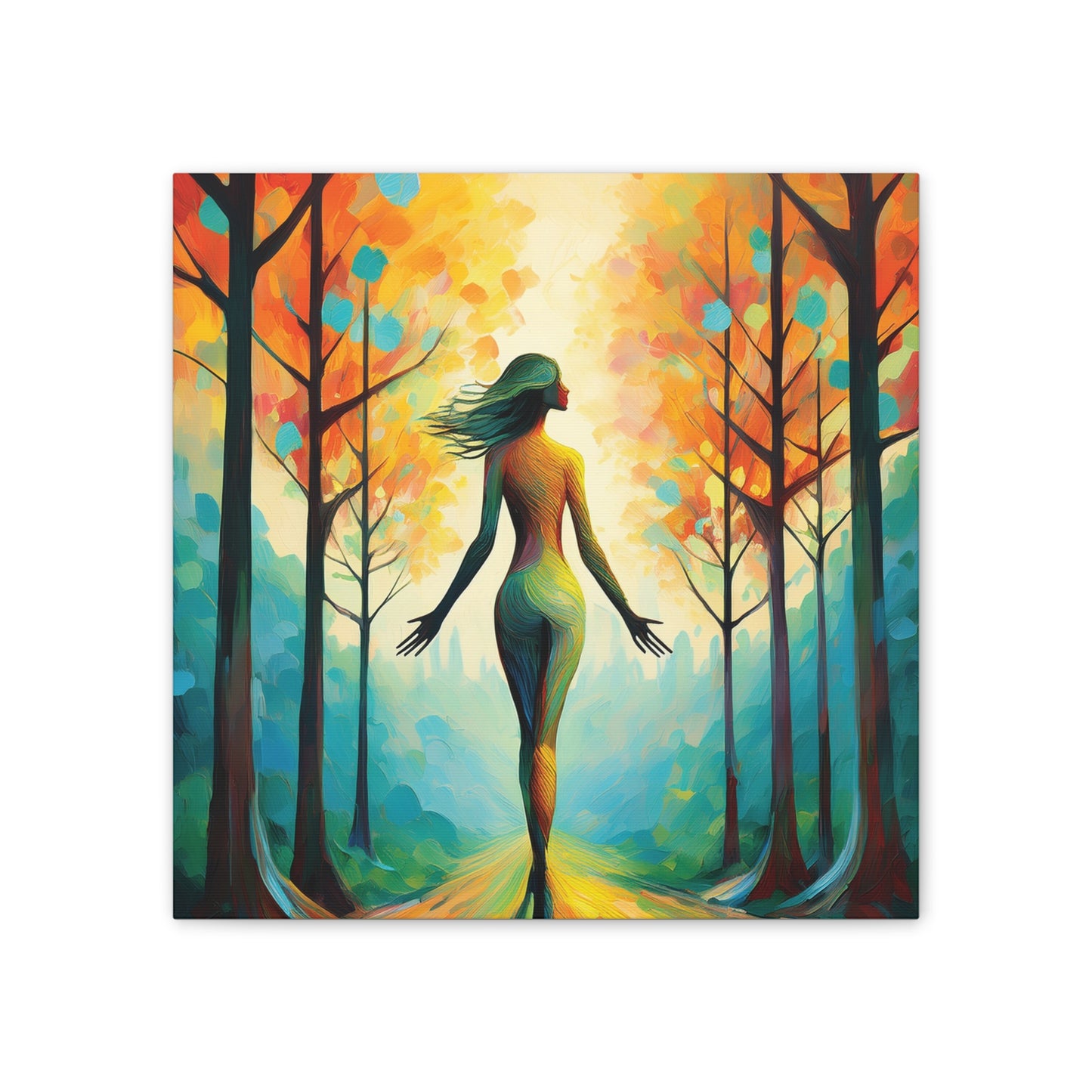 Whimsical Tree Path Canvas Print, Home Decor, Wall Art, Gift for Nature Lovers, Autumn Decor, Inspirational Artwork