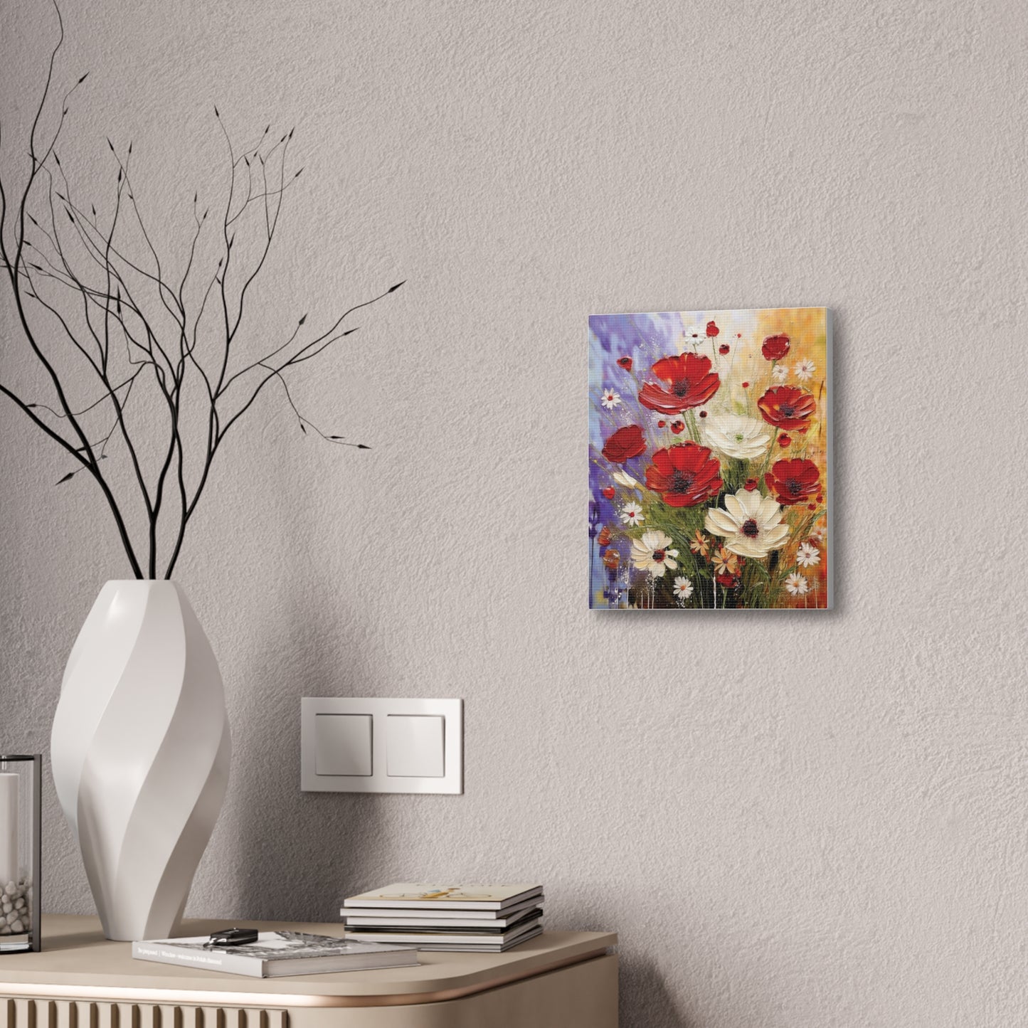 Floral Canvas Wall Art, Home Decor, Flower Painting, Gift for Her, Living Room Decor, Canvas Prints
