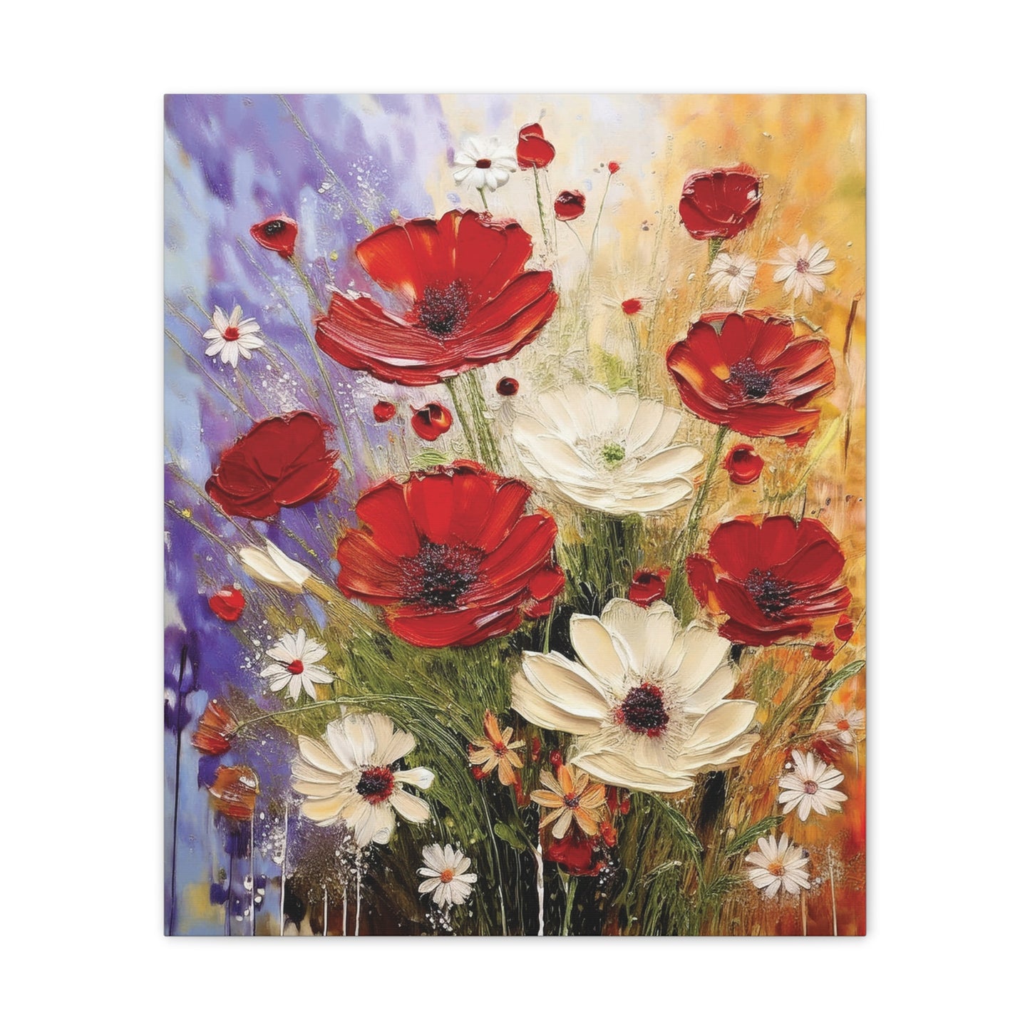 Floral Canvas Wall Art, Home Decor, Flower Painting, Gift for Her, Living Room Decor, Canvas Prints