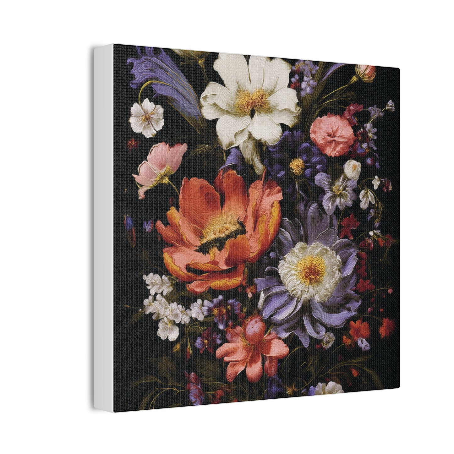 Floral Canvas Art Print, Vibrant Flower Wall Decor, Botanical Artwork, Home Decoration, Gift for Art Lovers