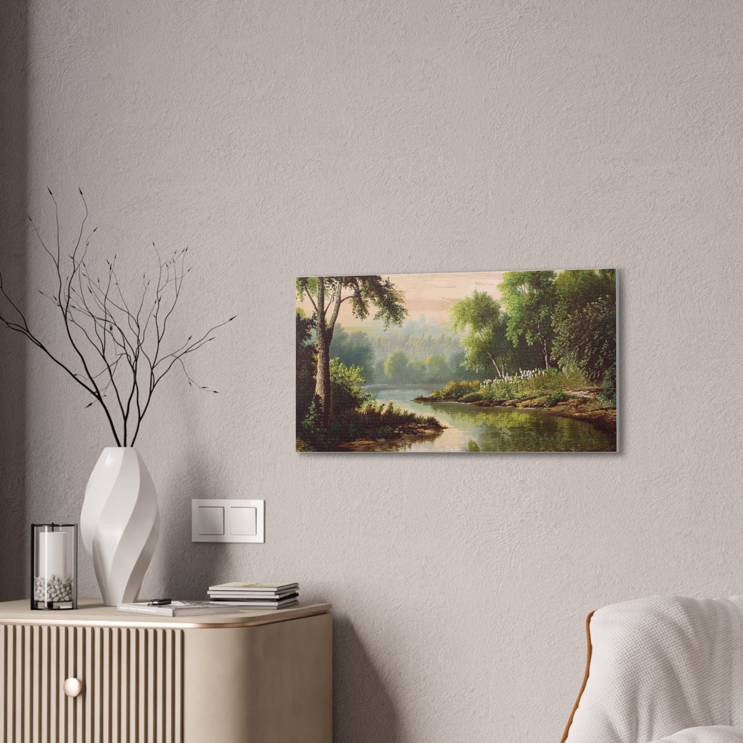 Serene Landscape Canvas Print, Nature Wall Art, Rustic Home Decor, Scenic Art, Tranquil Room Decoration, Gift for Nature Lovers