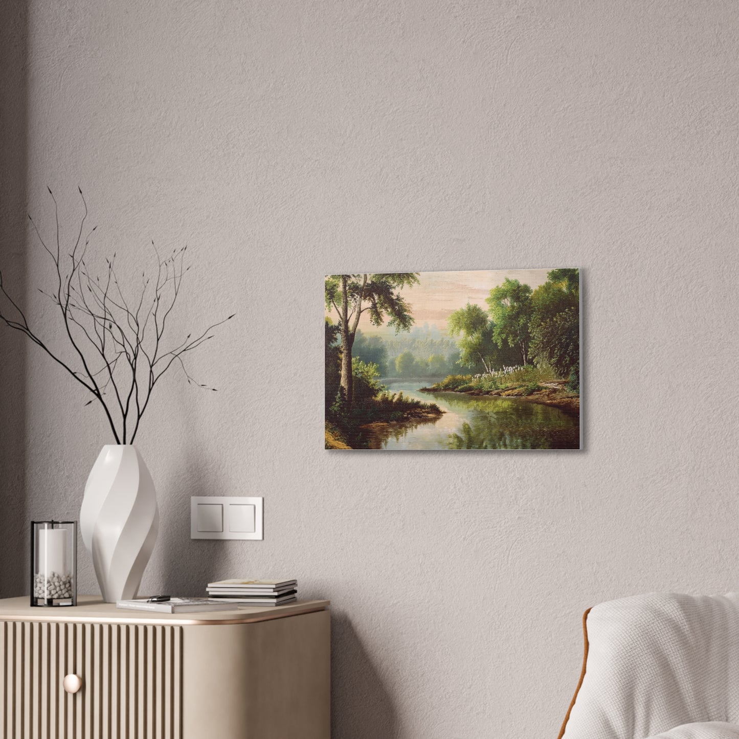 Serene Landscape Canvas Print, Nature Wall Art, Rustic Home Decor, Scenic Art, Tranquil Room Decoration, Gift for Nature Lovers
