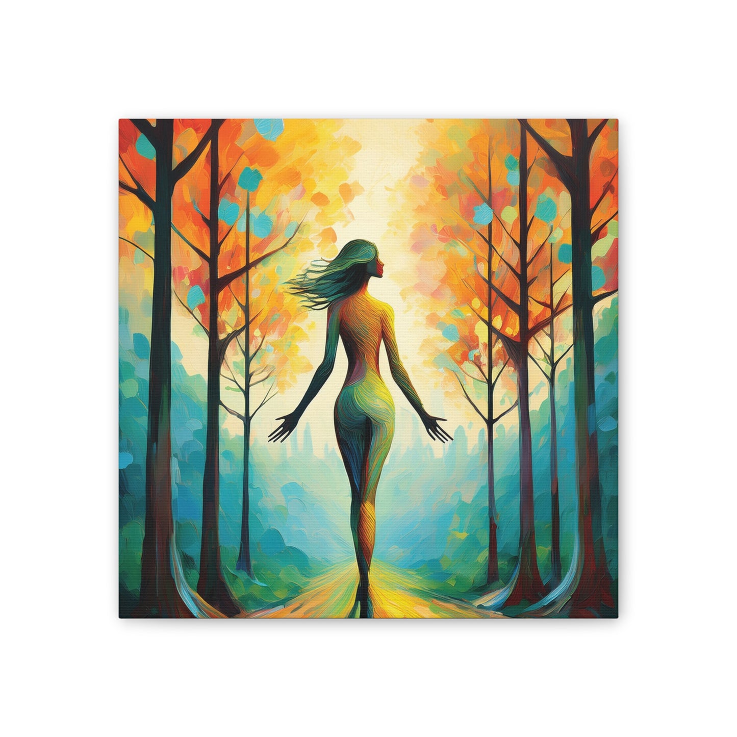 Whimsical Tree Path Canvas Print, Home Decor, Wall Art, Gift for Nature Lovers, Autumn Decor, Inspirational Artwork