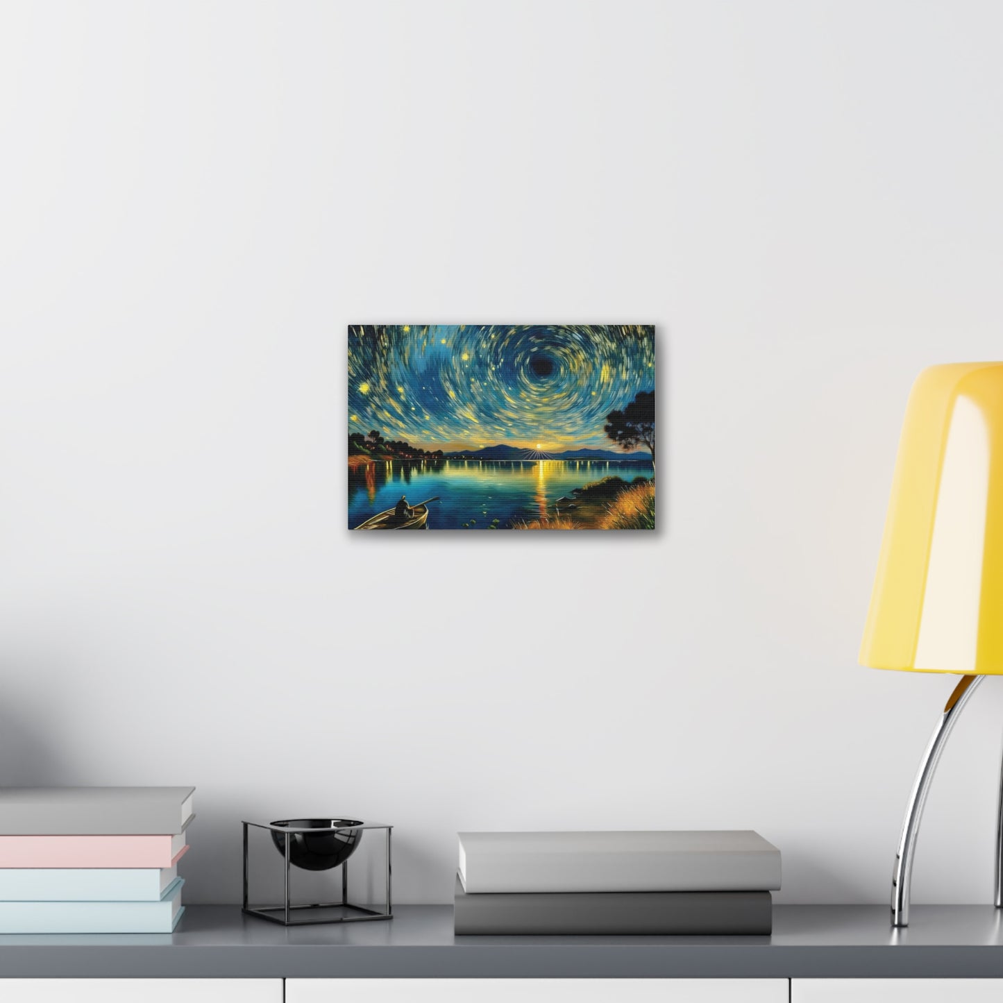 Starry Night Canvas Art - Stunning Wall Decor, Perfect Gift for Home, Office, Art Lovers, Night Sky, Space Enthusiasts