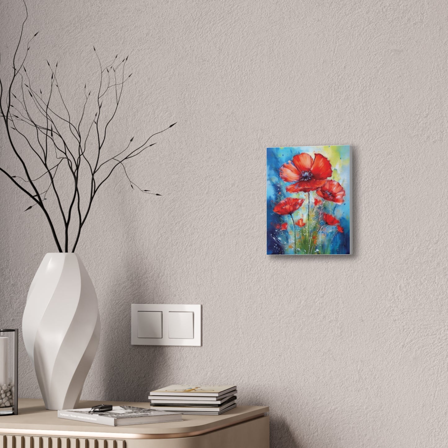 Vibrant Floral Canvas Art Print, Home Decor, Wall Hanging, Living Room Decor, Gift for Her