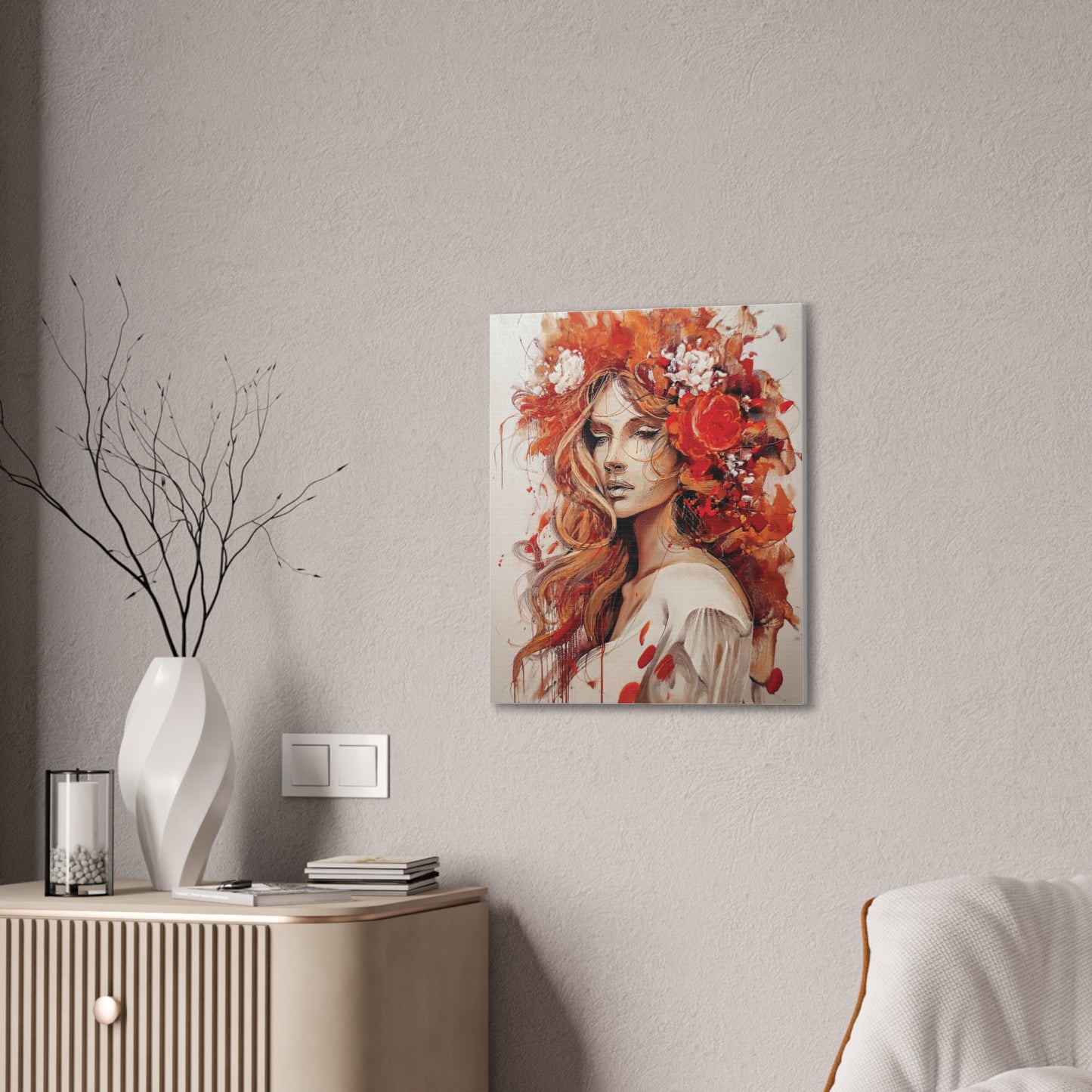 Floral Canvas Wall Art, Vibrant Decor for Home, Elegant Gift, Boho Chic Art Piece, Perfect for Birthdays, Weddings, and Anniversaries