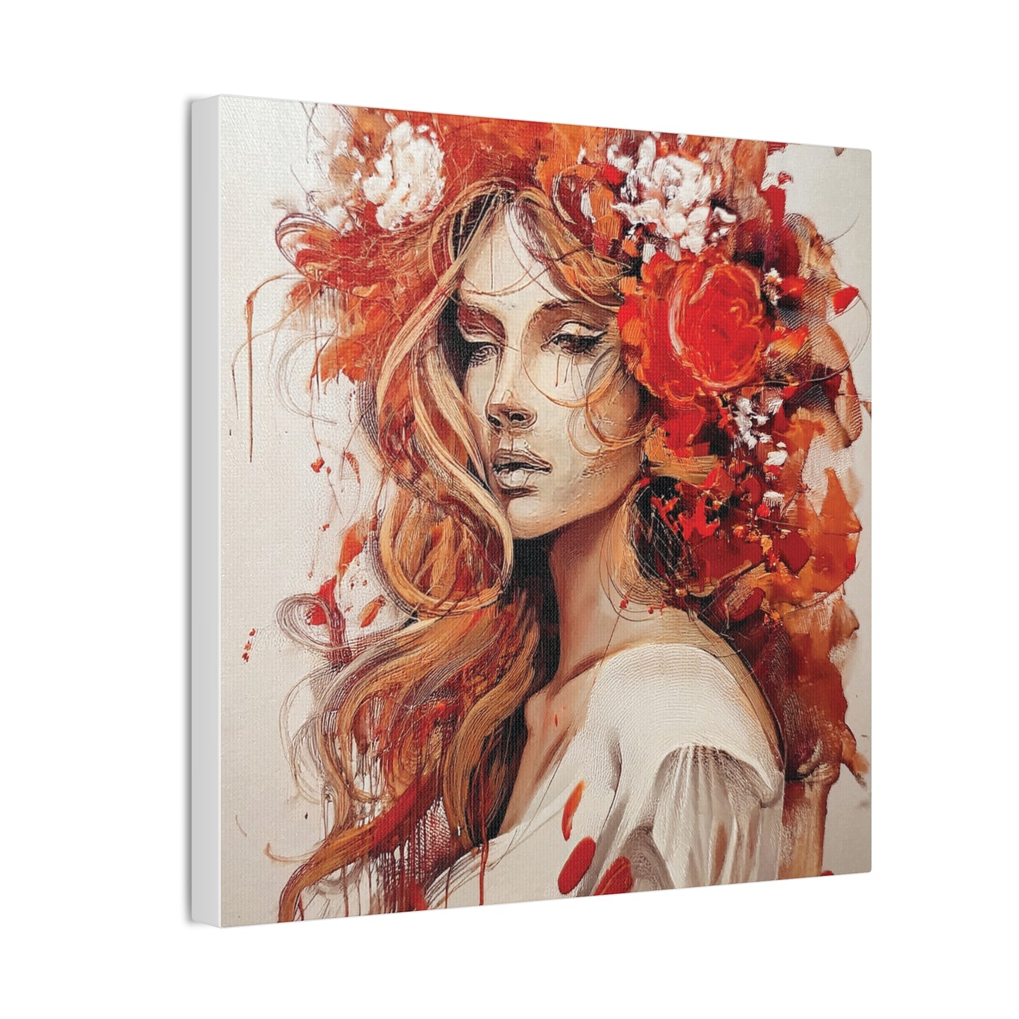 Floral Canvas Wall Art, Vibrant Decor for Home, Elegant Gift, Boho Chic Art Piece, Perfect for Birthdays, Weddings, and Anniversaries