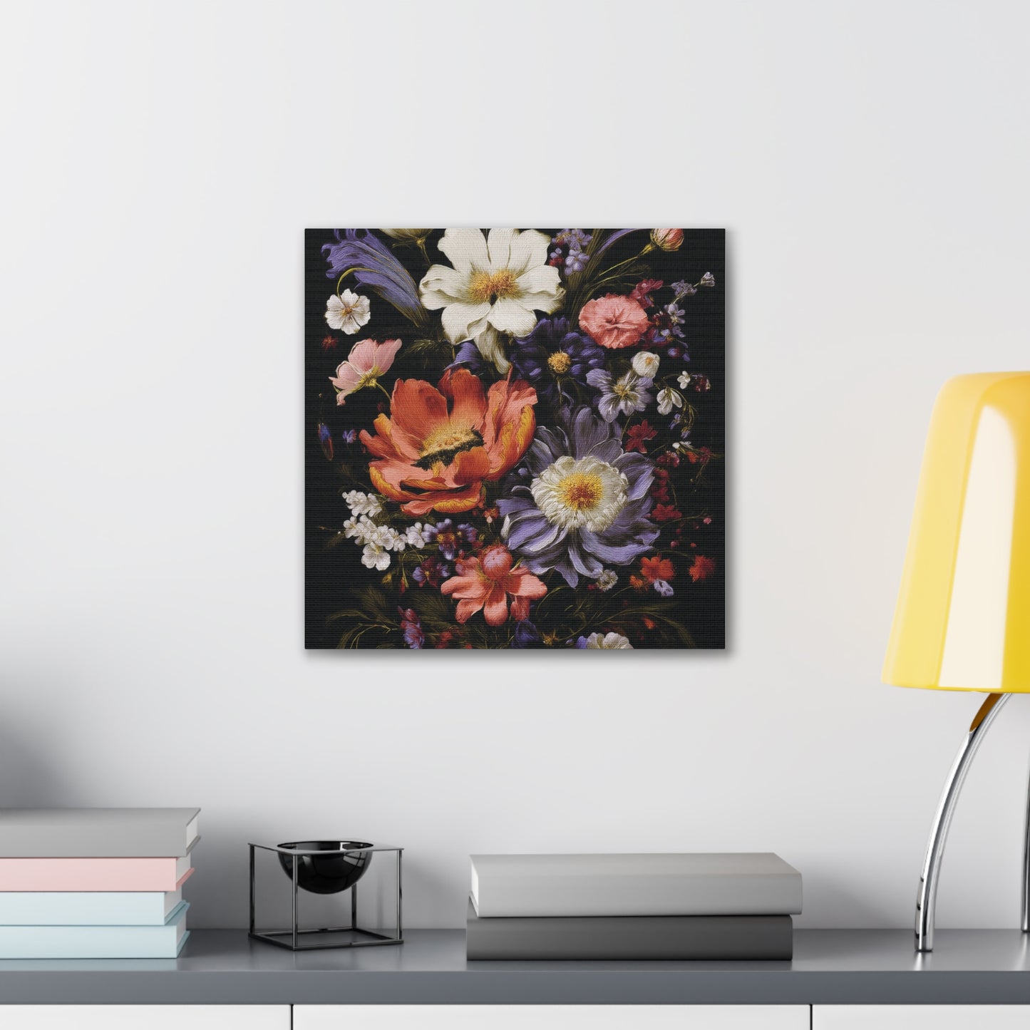 Floral Canvas Art Print, Vibrant Flower Wall Decor, Botanical Artwork, Home Decoration, Gift for Art Lovers