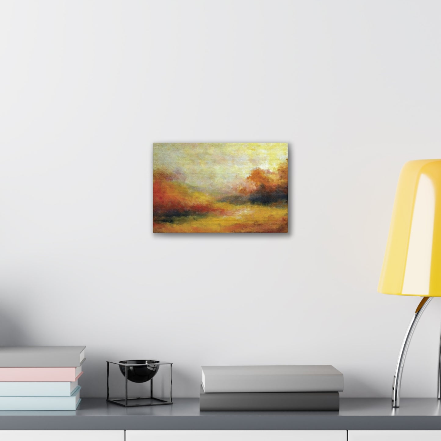 Vibrant Canvas Art Print, Stretched Wall Decor for Living Room, Abstract Landscape Artwork, Home Decoration, Gift for Art Lovers