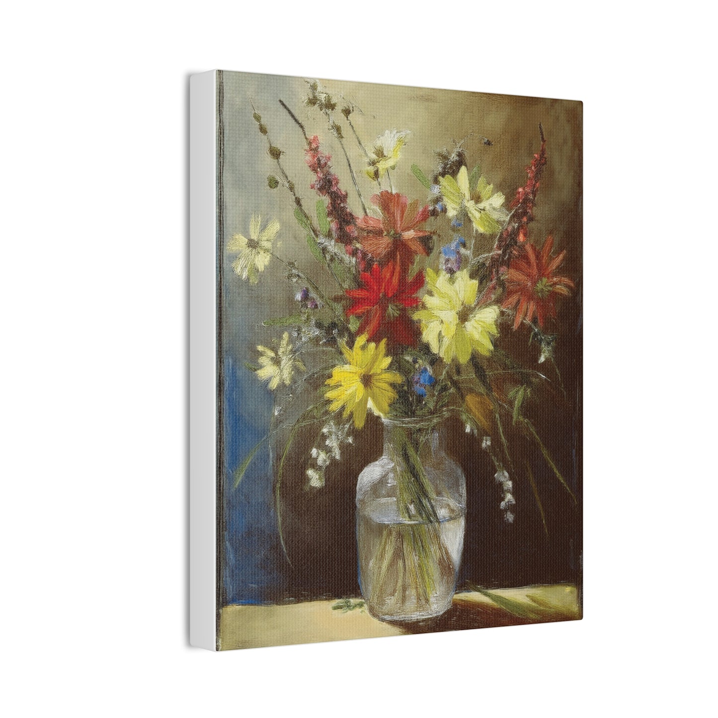 Floral Canvas Art Print, Vibrant Flower Wall Decor, Home Decor, Gift for Garden Lovers, Office Wall Art, Spring Decoration