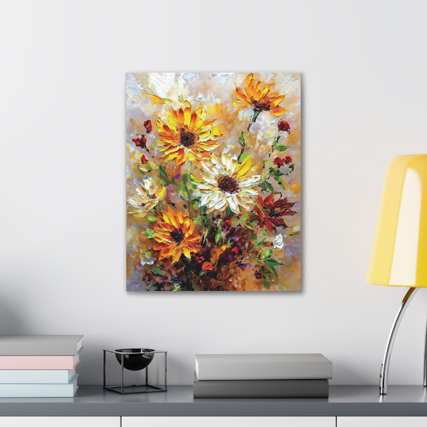 Floral Canvas Art Print, Vibrant Flower Wall Decor, Home Decoration, Gift for Garden Lovers, Brighten Your Space