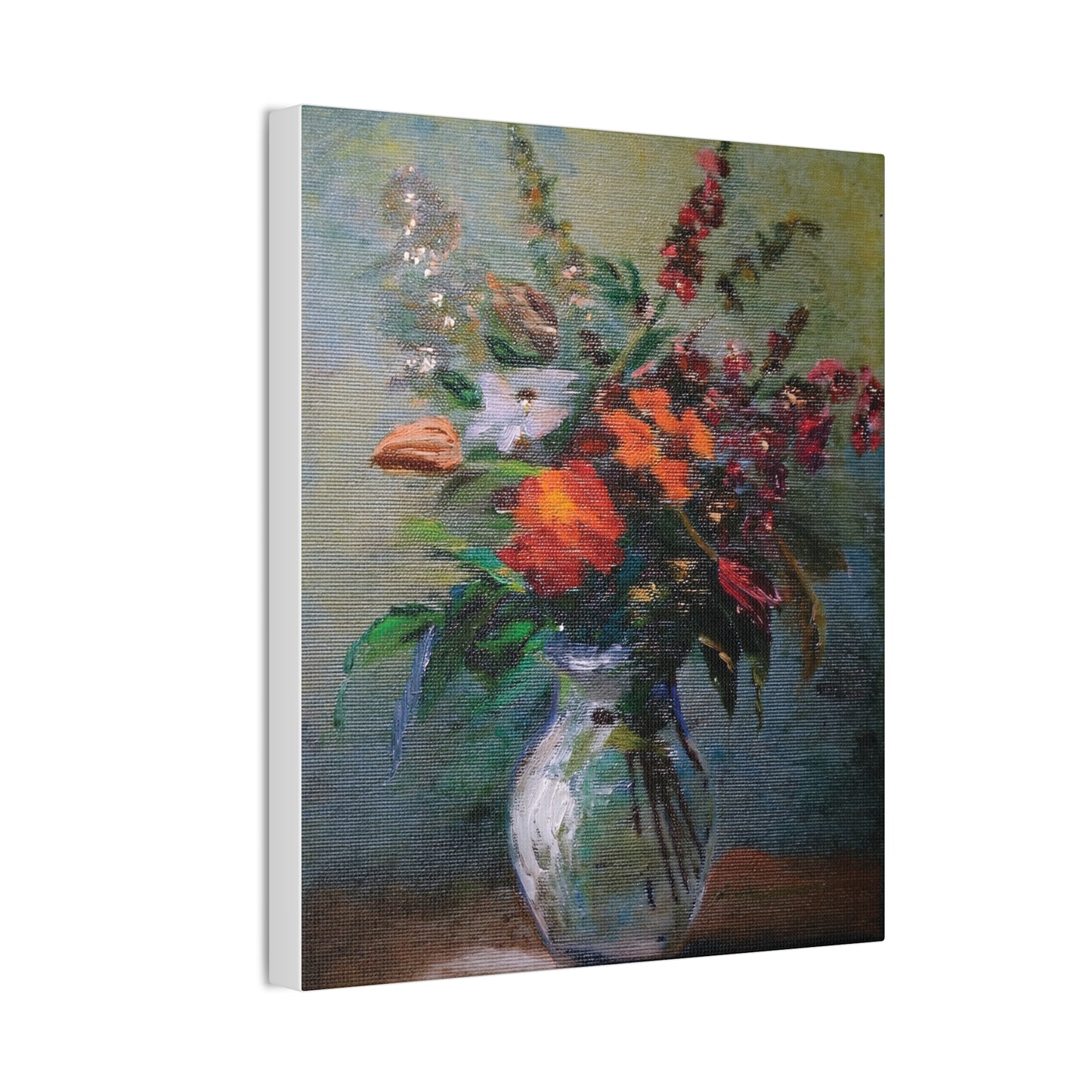 Vibrant Floral Canvas Art Print, Home Decor, Wall Art, Gift for Art Lovers, Modern Decor