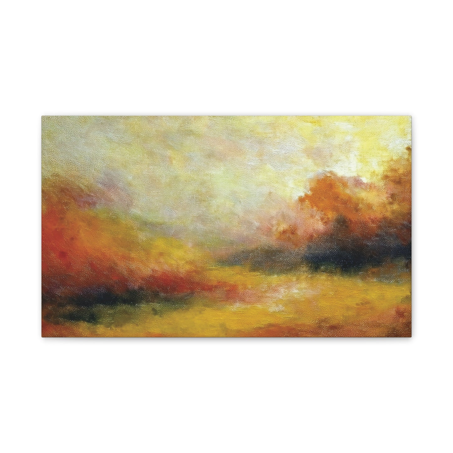 Vibrant Canvas Art Print, Stretched Wall Decor for Living Room, Abstract Landscape Artwork, Home Decoration, Gift for Art Lovers