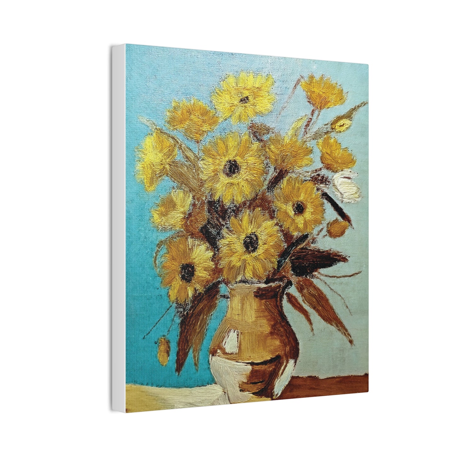 Sunflower Canvas Wall Art, Vibrant Flower Painting, Home Decor, Art for Living Room, Gift for Art Lovers, Floral Artwork