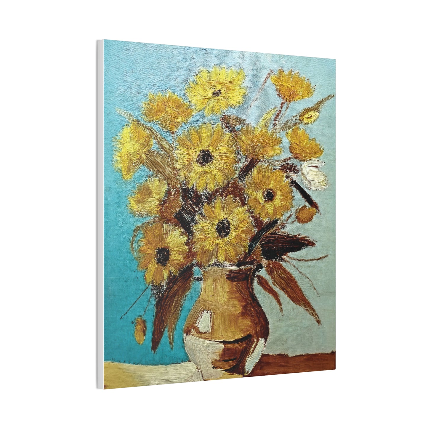 Sunflower Canvas Wall Art, Vibrant Flower Painting, Home Decor, Art for Living Room, Gift for Art Lovers, Floral Artwork