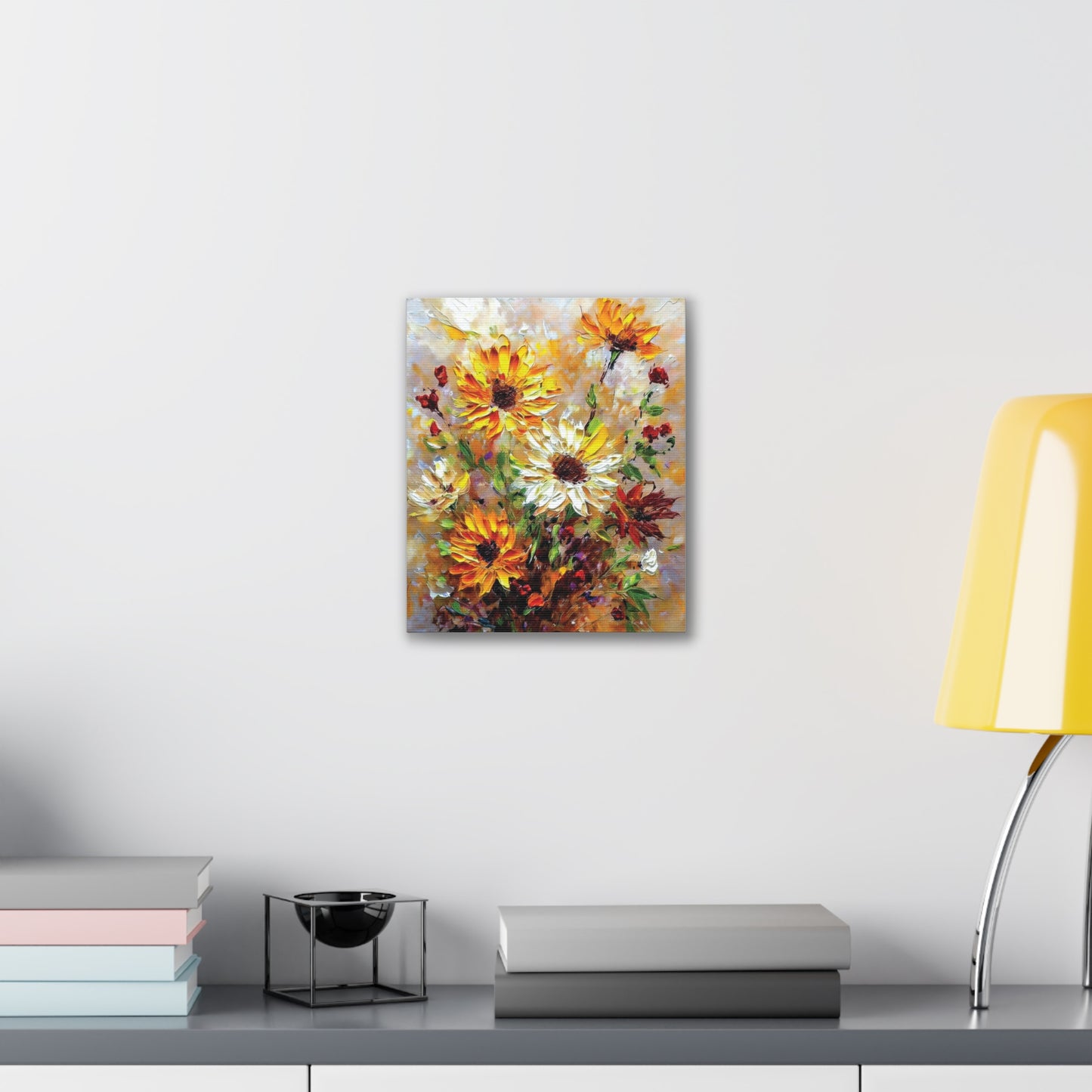 Floral Canvas Art Print, Vibrant Flower Wall Decor, Home Decoration, Gift for Garden Lovers, Brighten Your Space