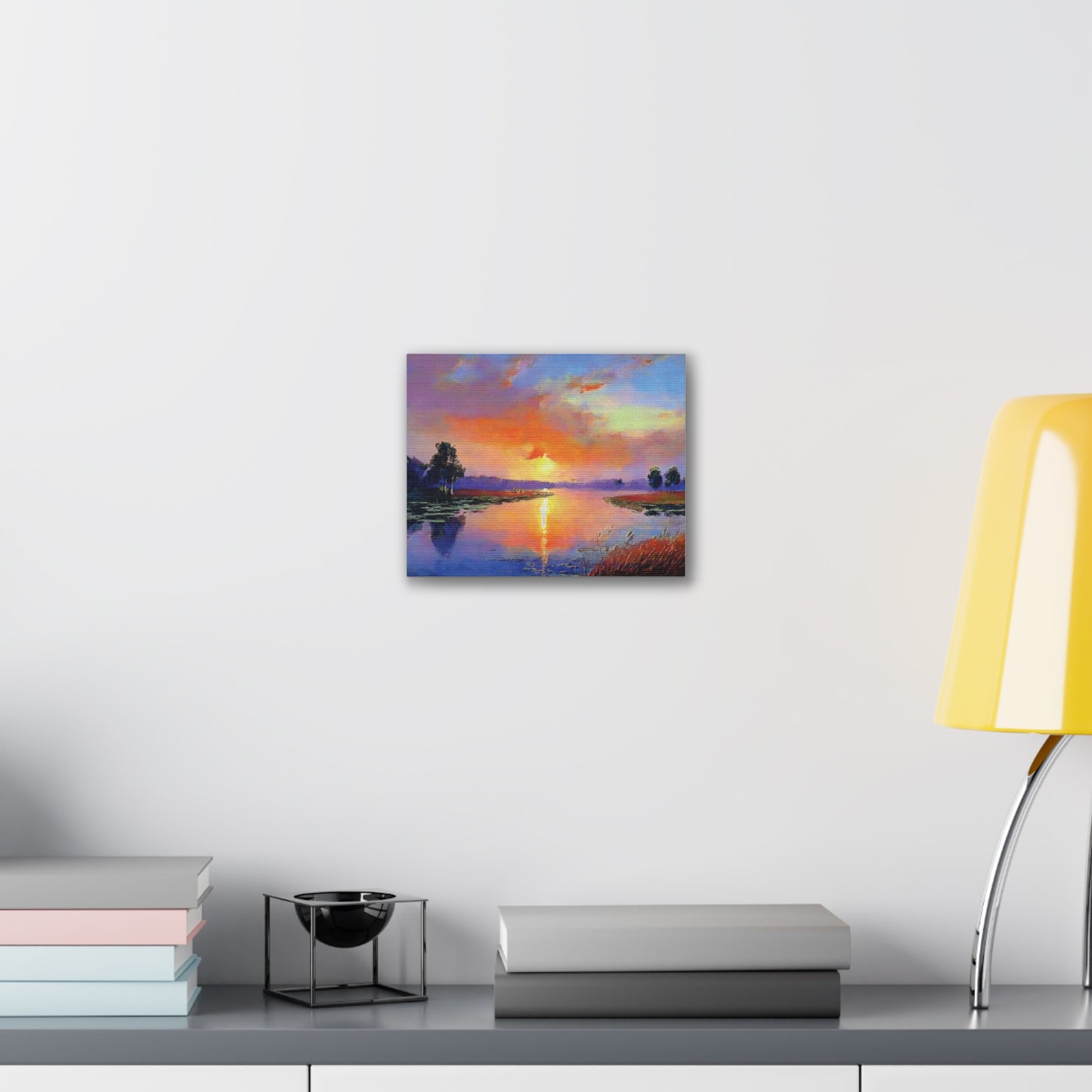 Serene Sunset Canvas Art, Landscape Wall Decor, Nature Lover Gift, Home Wall Art, Tranquil Landscape Painting
