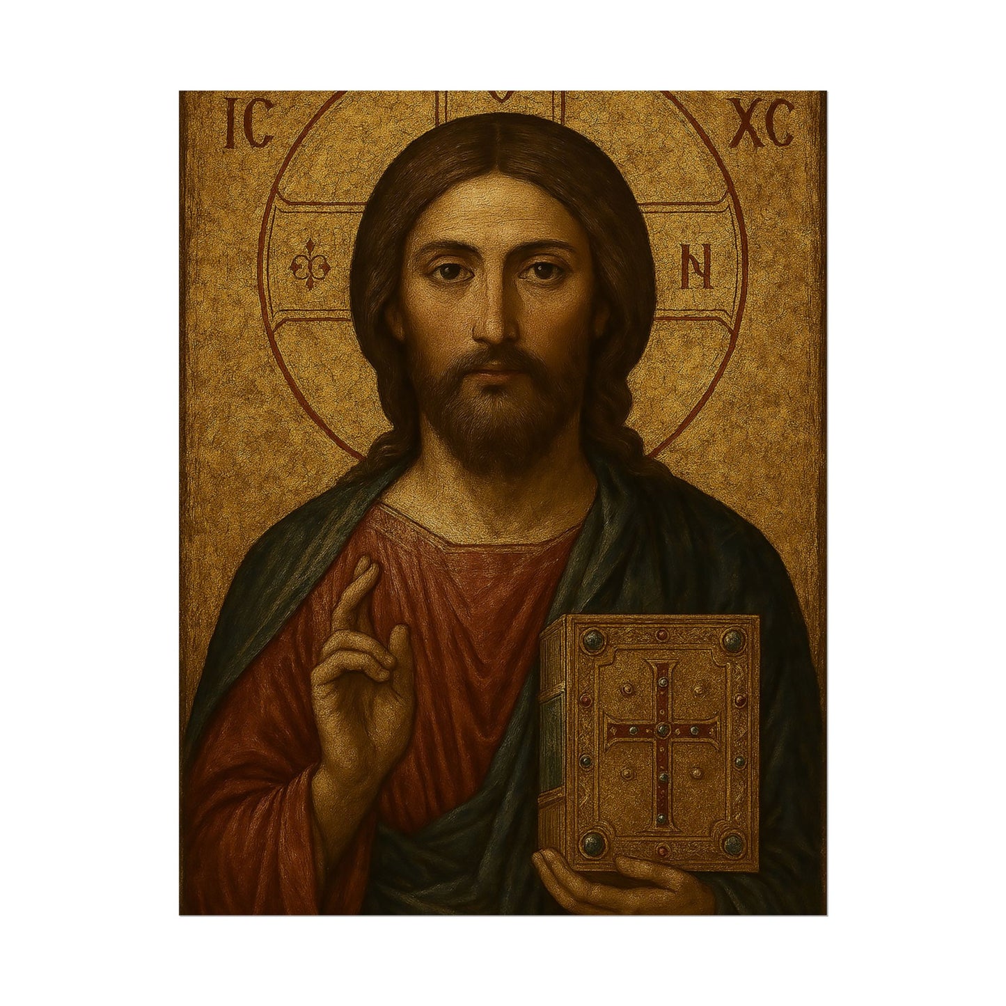 Poster - Devine Serene Ancient Authentic Holy Jesus