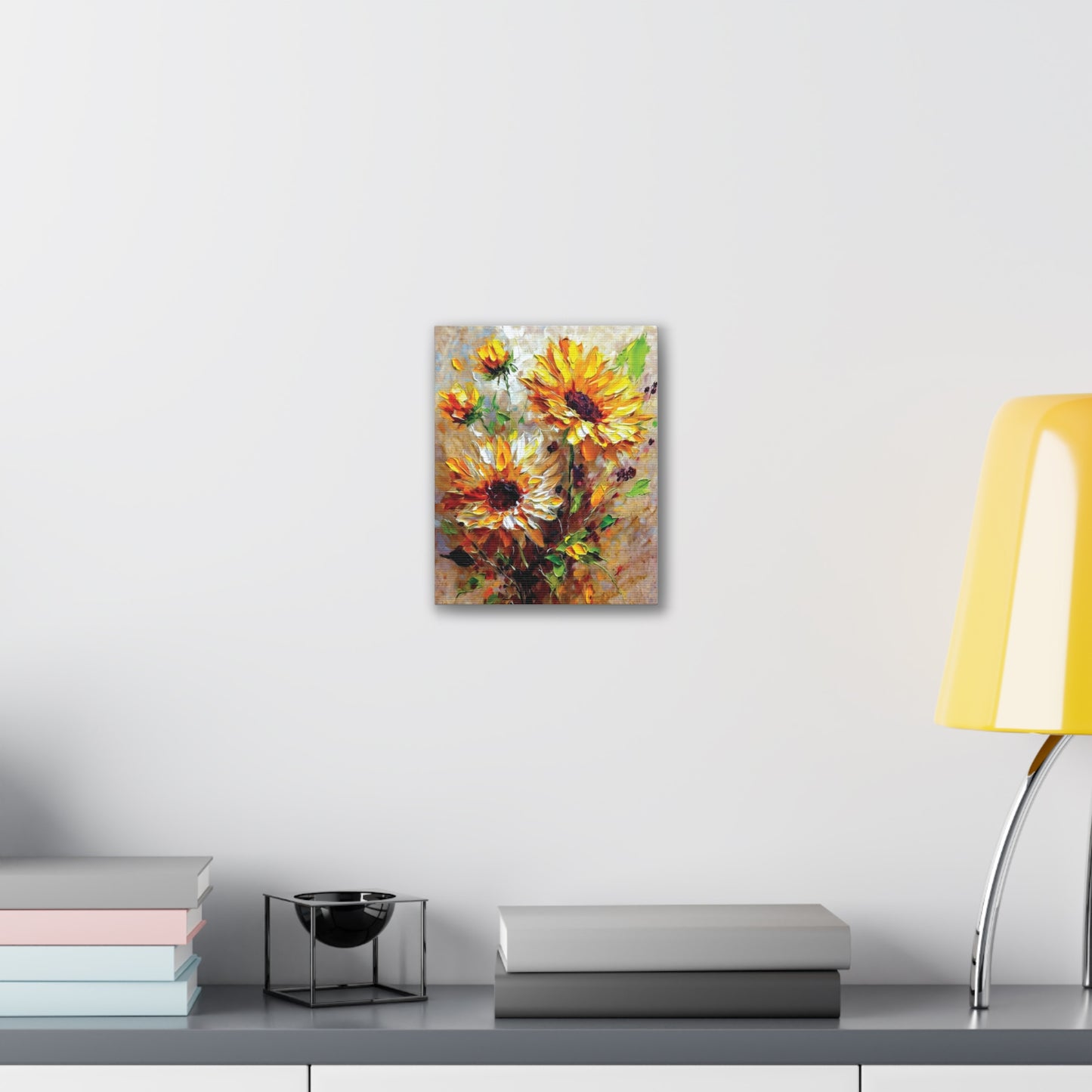 Vibrant Floral Canvas Art Print, Sunflower Wall Decor, Home Office Decoration, Gift for Nature Lovers, Brighten Your Space
