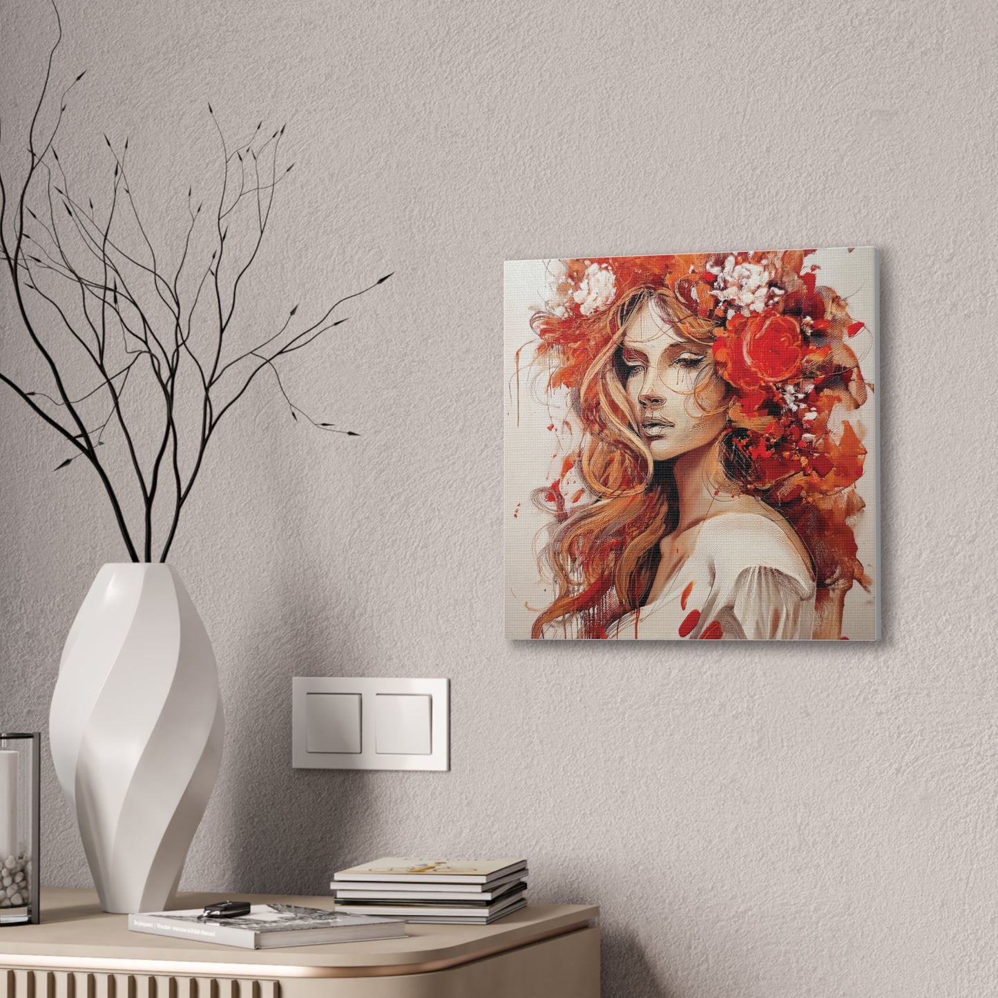 Floral Canvas Wall Art, Vibrant Decor for Home, Elegant Gift, Boho Chic Art Piece, Perfect for Birthdays, Weddings, and Anniversaries