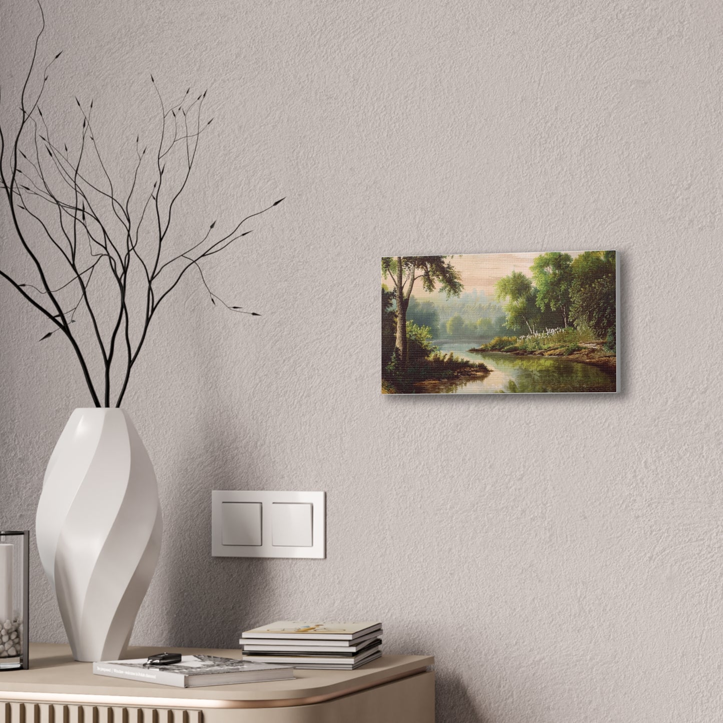 Serene Landscape Canvas Print, Nature Wall Art, Rustic Home Decor, Scenic Art, Tranquil Room Decoration, Gift for Nature Lovers