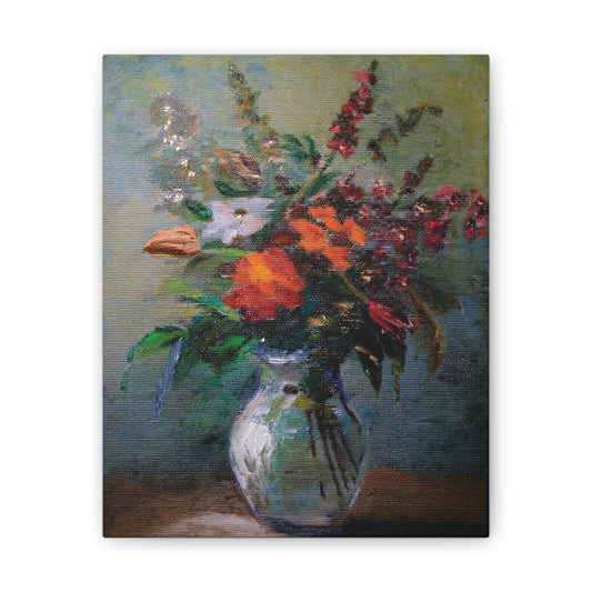 Vibrant Floral Canvas Art Print, Home Decor, Wall Art, Gift for Art Lovers, Modern Decor