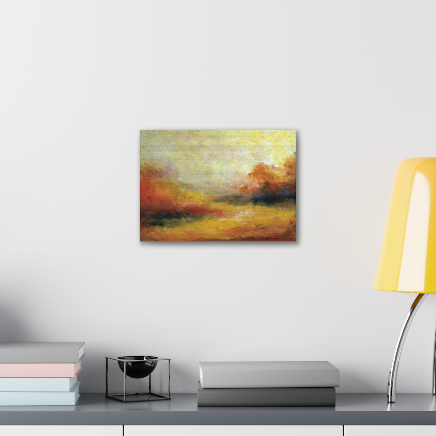 Vibrant Canvas Art Print, Stretched Wall Decor for Living Room, Abstract Landscape Artwork, Home Decoration, Gift for Art Lovers