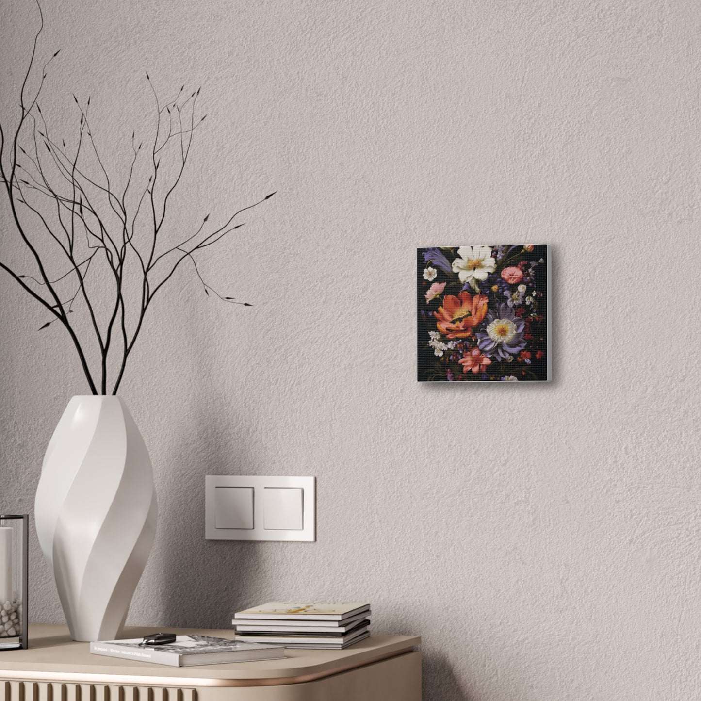 Floral Canvas Art Print, Vibrant Flower Wall Decor, Botanical Artwork, Home Decoration, Gift for Art Lovers
