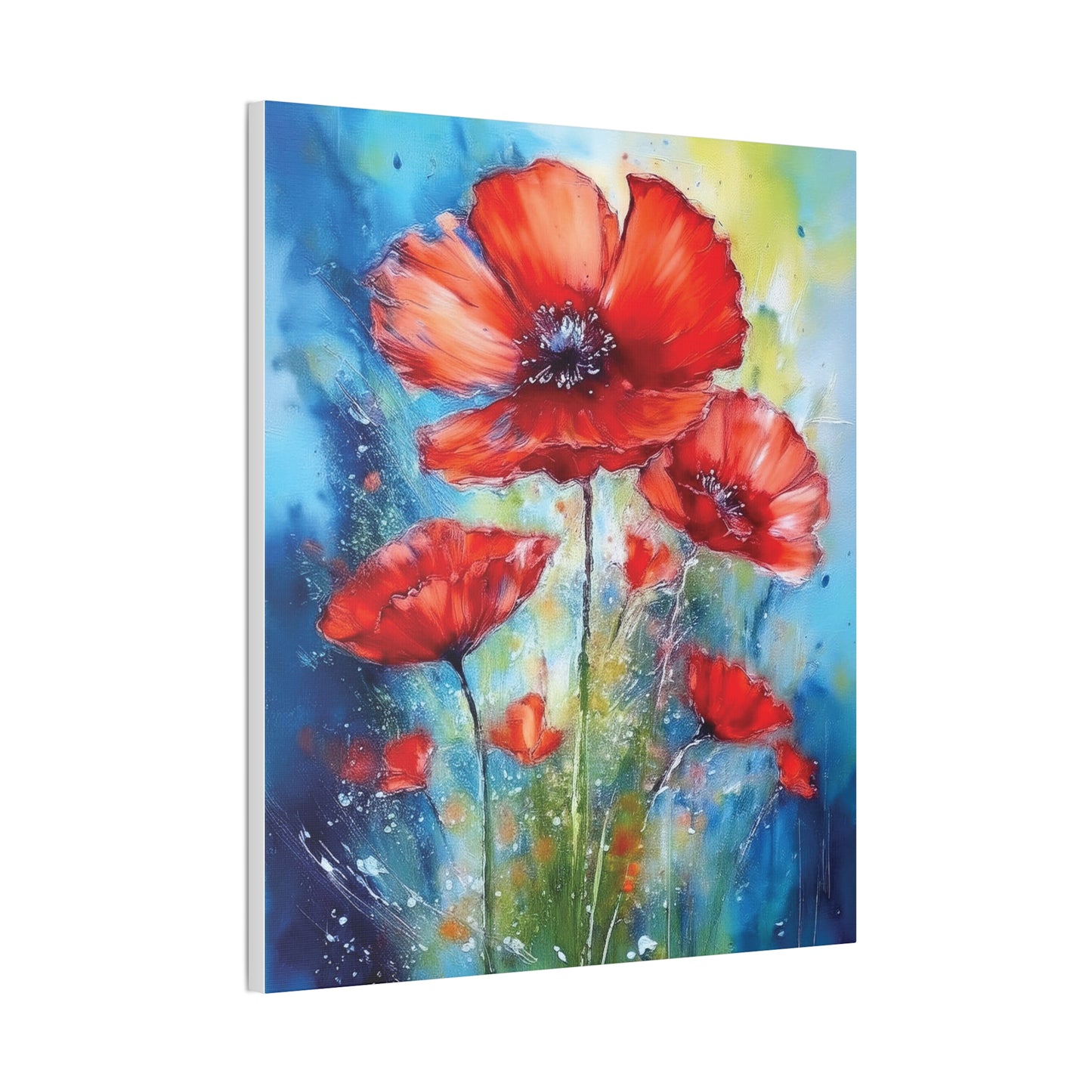 Vibrant Floral Canvas Art Print, Home Decor, Wall Hanging, Living Room Decor, Gift for Her