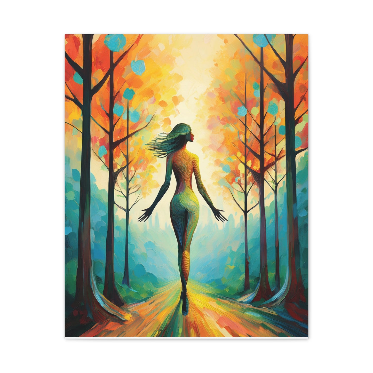 Whimsical Tree Path Canvas Print, Home Decor, Wall Art, Gift for Nature Lovers, Autumn Decor, Inspirational Artwork