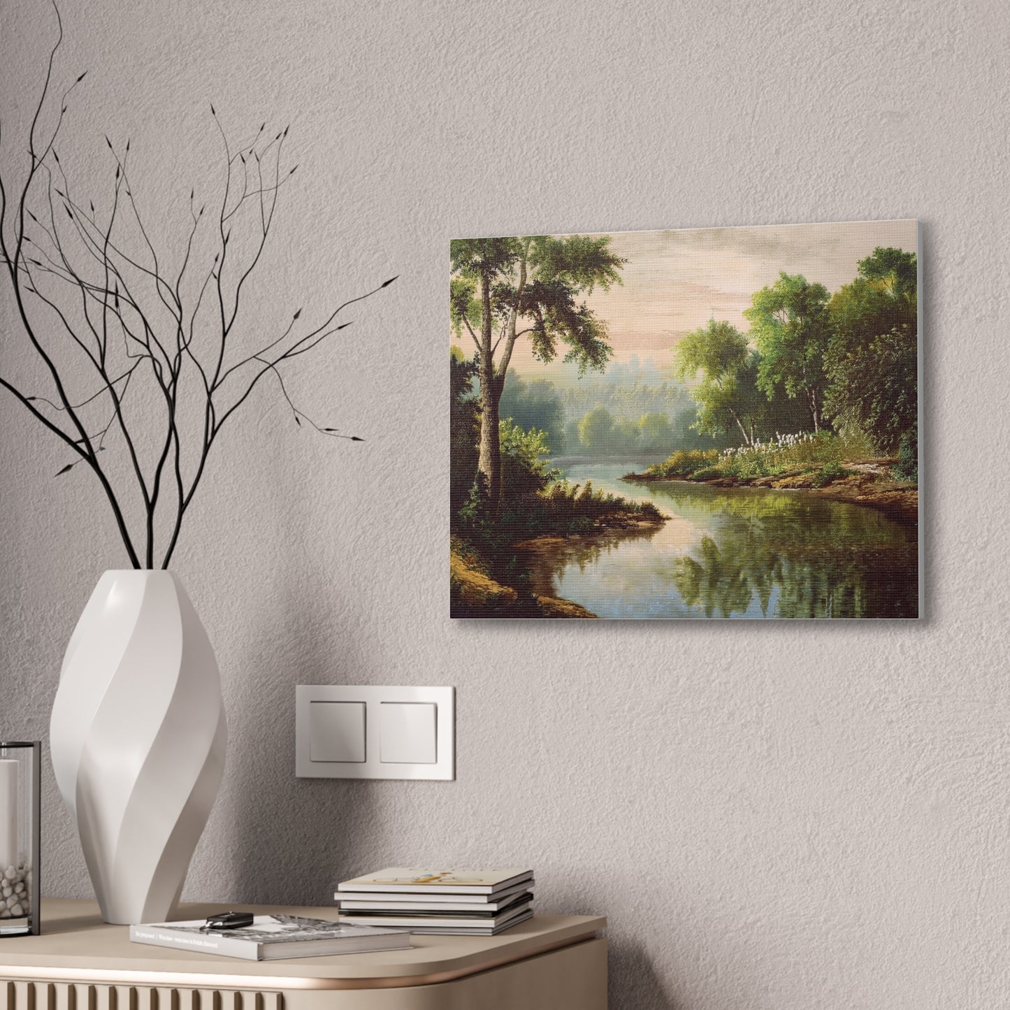 Serene Landscape Canvas Print, Nature Wall Art, Rustic Home Decor, Scenic Art, Tranquil Room Decoration, Gift for Nature Lovers