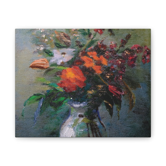 Vibrant Floral Canvas Art Print, Home Decor, Wall Art, Gift for Art Lovers, Modern Decor