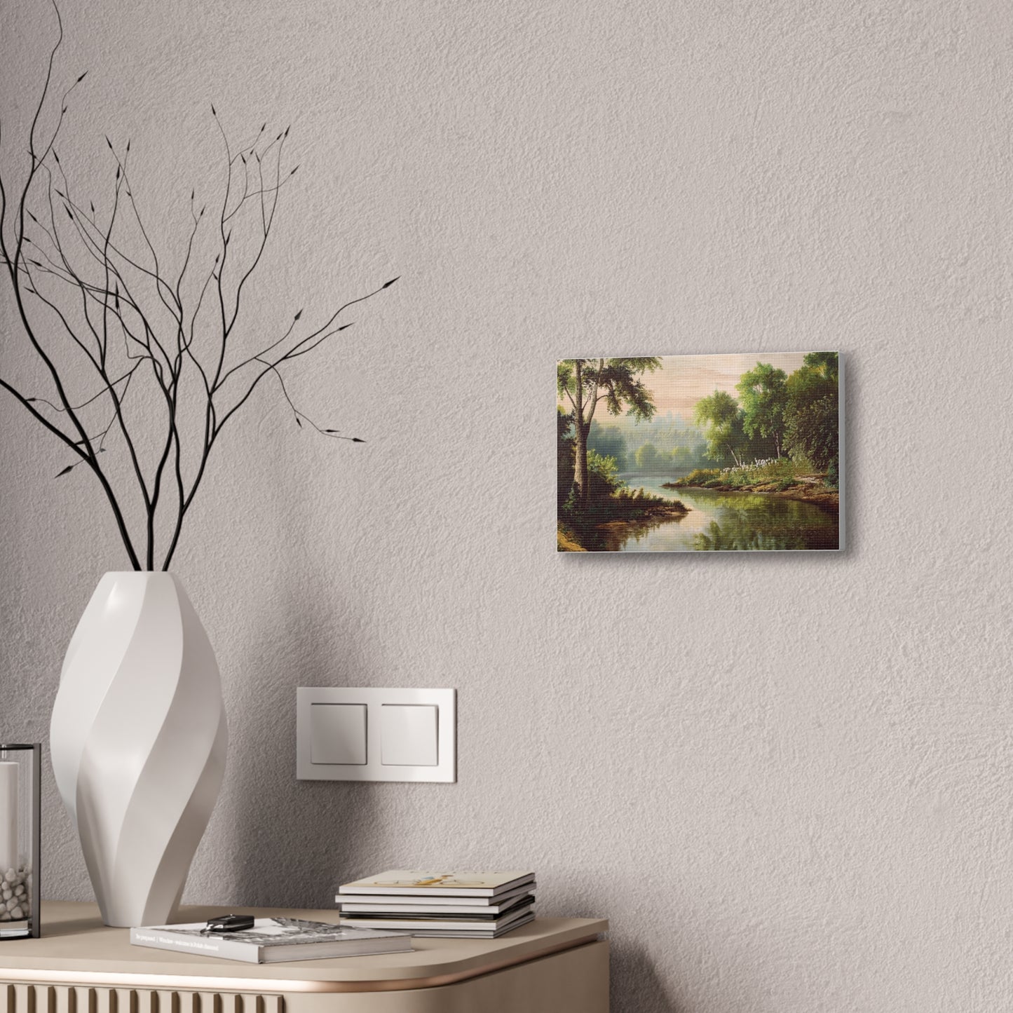 Serene Landscape Canvas Print, Nature Wall Art, Rustic Home Decor, Scenic Art, Tranquil Room Decoration, Gift for Nature Lovers