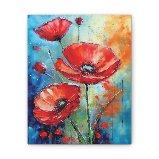 Vibrant Floral Canvas Print, Colorful Flower Wall Art, Home Decor for Nature Lovers, Gift for Art Enthusiasts, Wedding Decoration