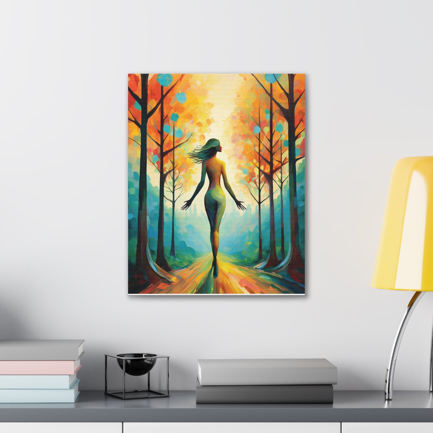Whimsical Tree Path Canvas Print, Home Decor, Wall Art, Gift for Nature Lovers, Autumn Decor, Inspirational Artwork