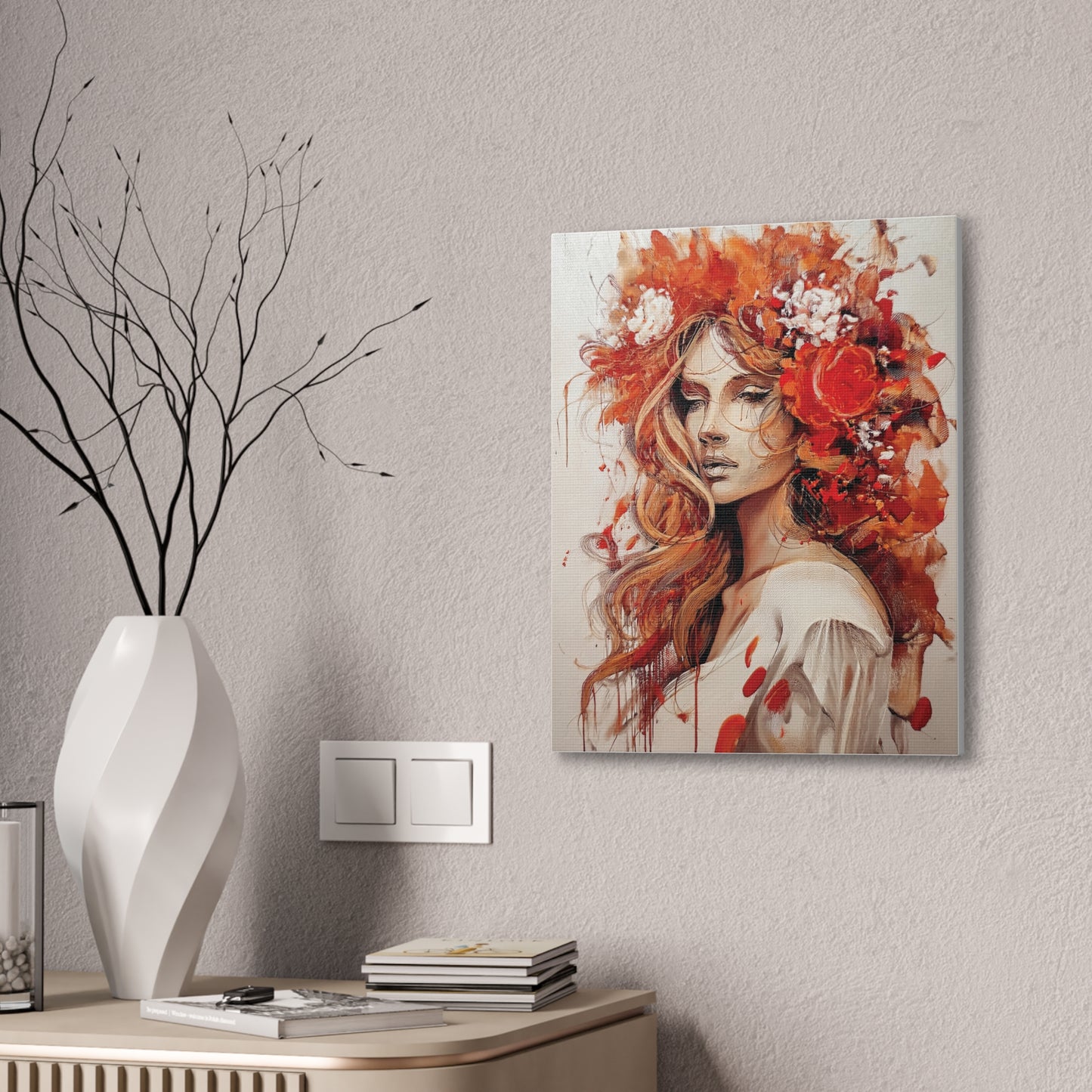 Floral Canvas Wall Art, Vibrant Decor for Home, Elegant Gift, Boho Chic Art Piece, Perfect for Birthdays, Weddings, and Anniversaries