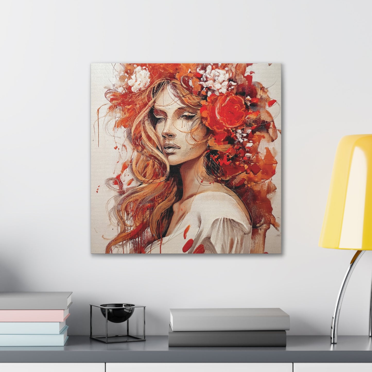 Floral Canvas Wall Art, Vibrant Decor for Home, Elegant Gift, Boho Chic Art Piece, Perfect for Birthdays, Weddings, and Anniversaries