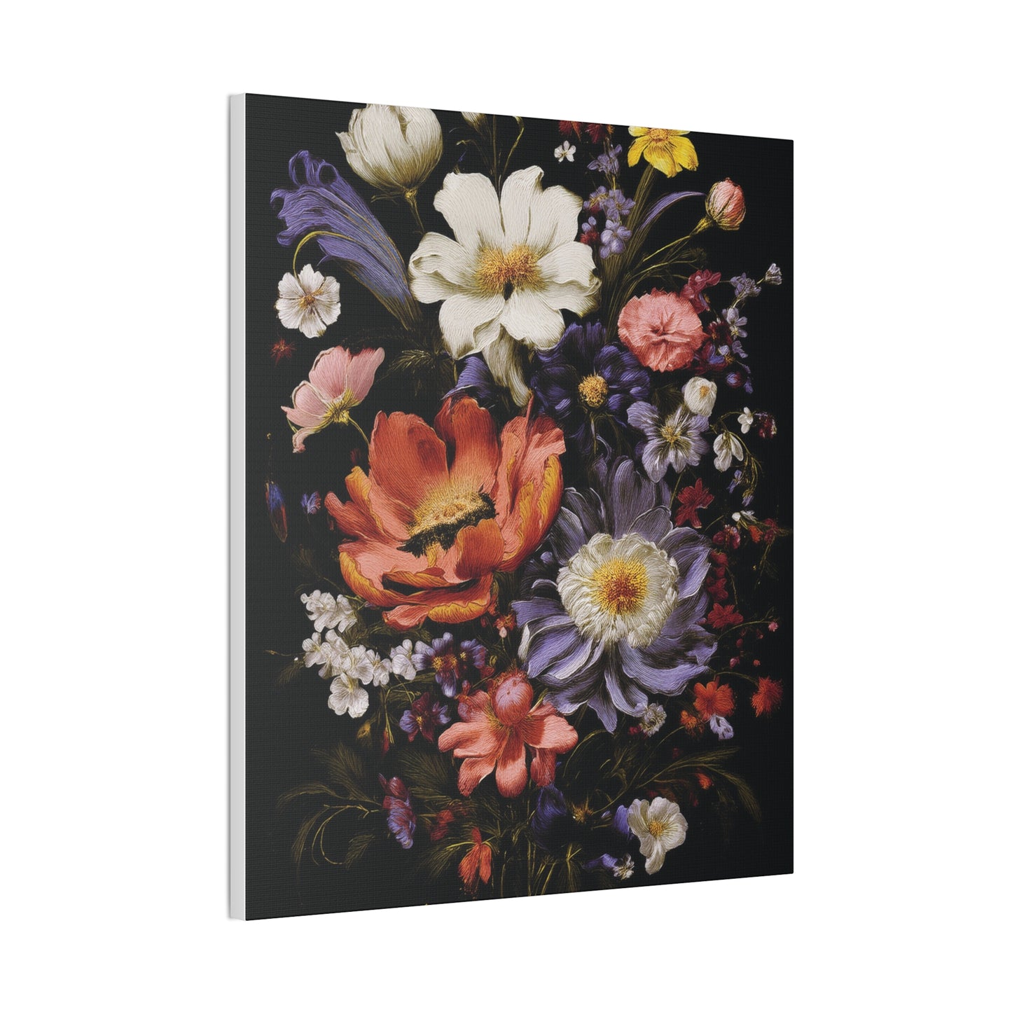 Floral Canvas Art Print, Vibrant Flower Wall Decor, Botanical Artwork, Home Decoration, Gift for Art Lovers