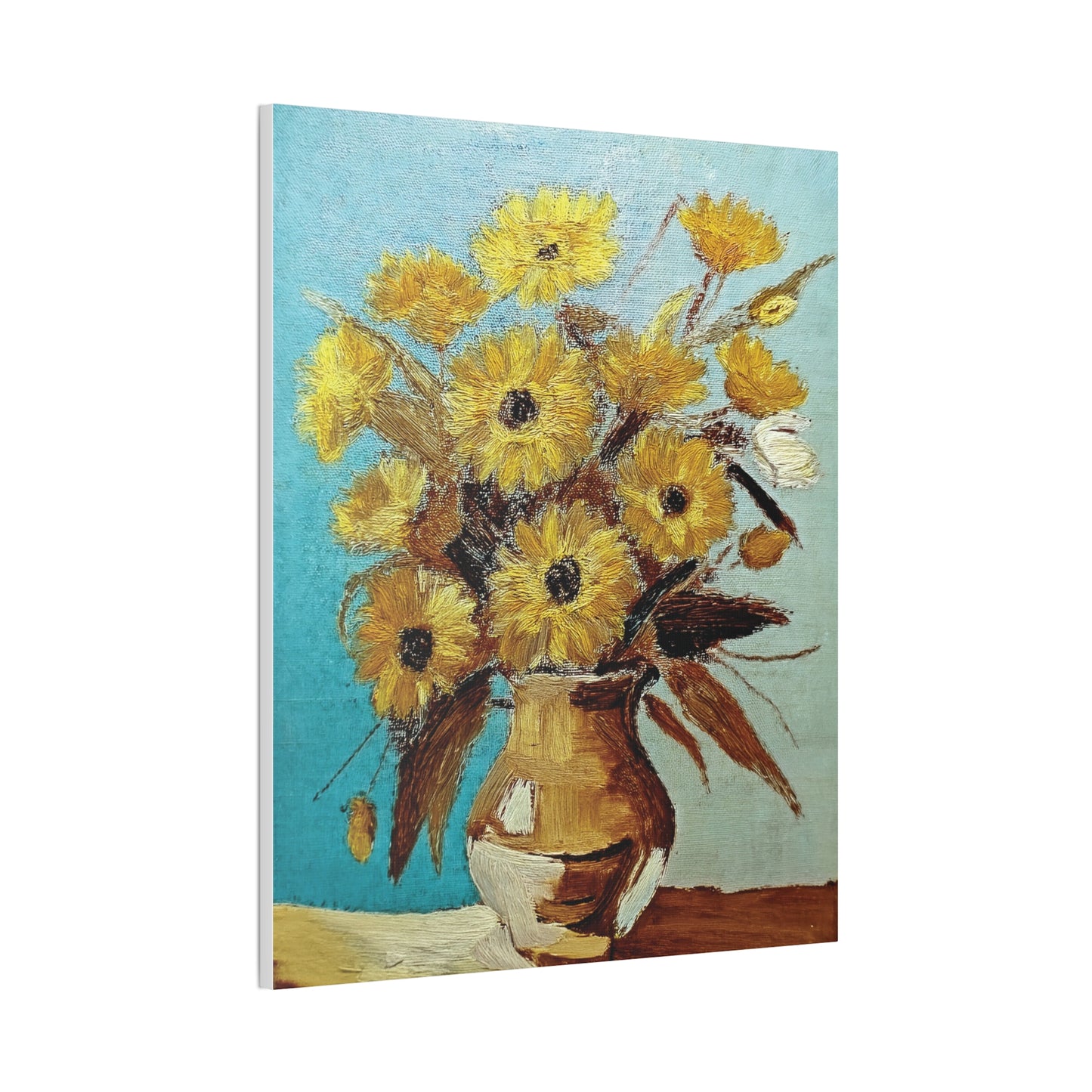 Sunflower Canvas Wall Art, Vibrant Flower Painting, Home Decor, Art for Living Room, Gift for Art Lovers, Floral Artwork