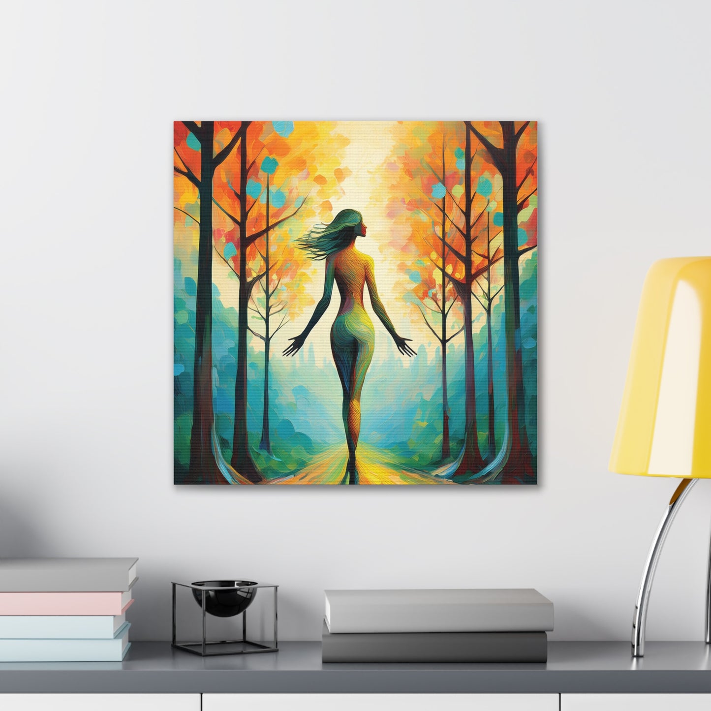Whimsical Tree Path Canvas Print, Home Decor, Wall Art, Gift for Nature Lovers, Autumn Decor, Inspirational Artwork