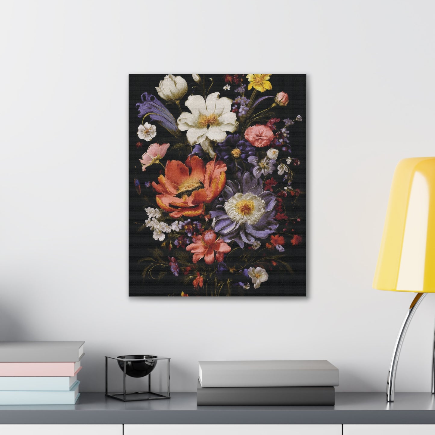 Floral Canvas Art Print, Vibrant Flower Wall Decor, Botanical Artwork, Home Decoration, Gift for Art Lovers