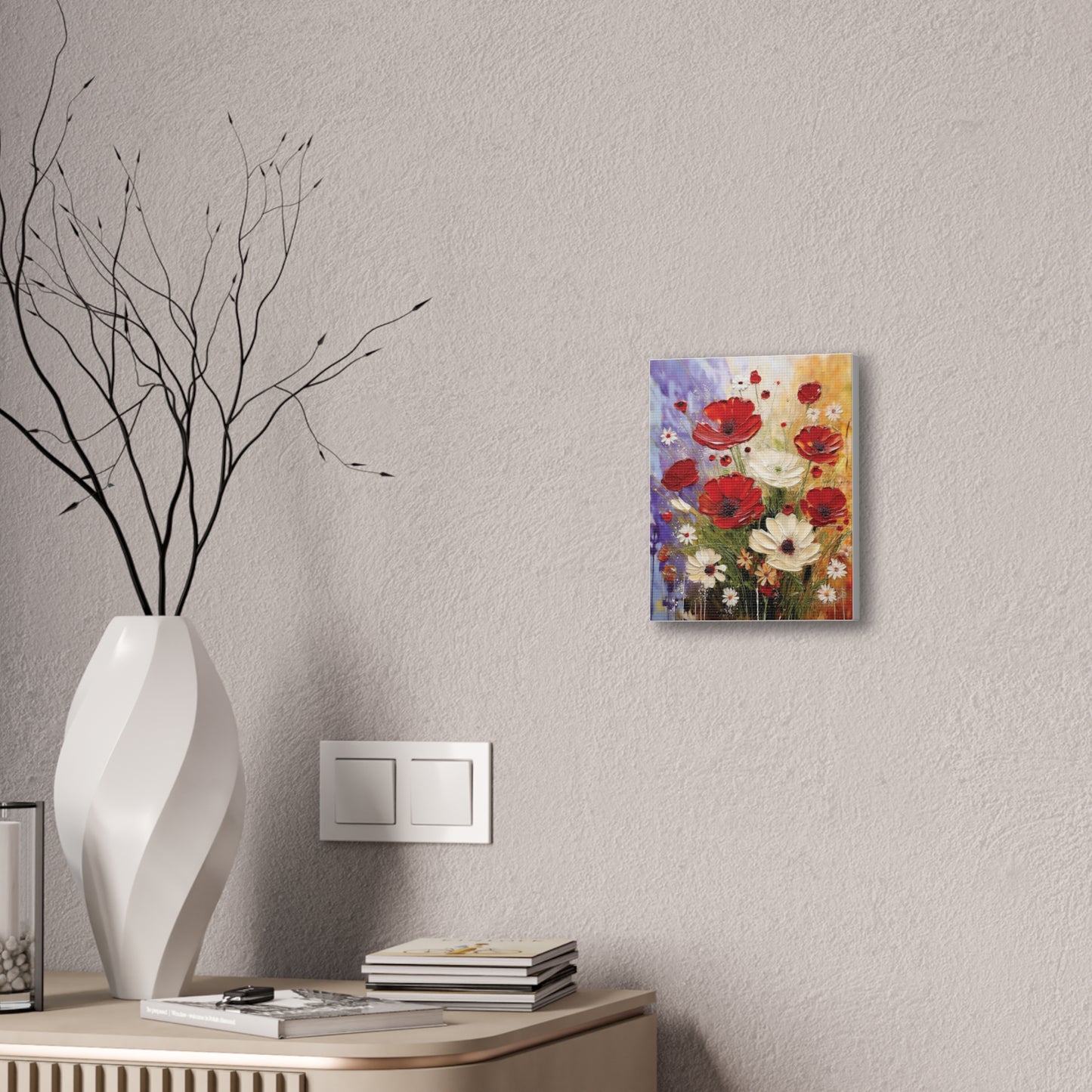 Floral Canvas Wall Art, Home Decor, Flower Painting, Gift for Her, Living Room Decor, Canvas Prints