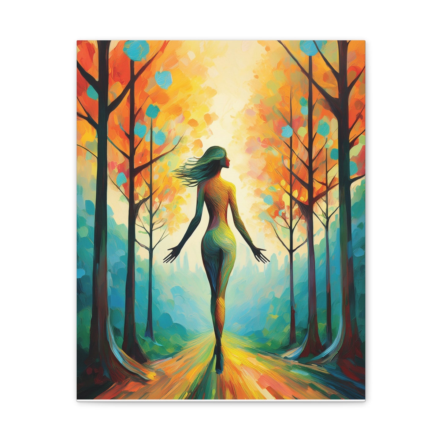 Whimsical Tree Path Canvas Print, Home Decor, Wall Art, Gift for Nature Lovers, Autumn Decor, Inspirational Artwork