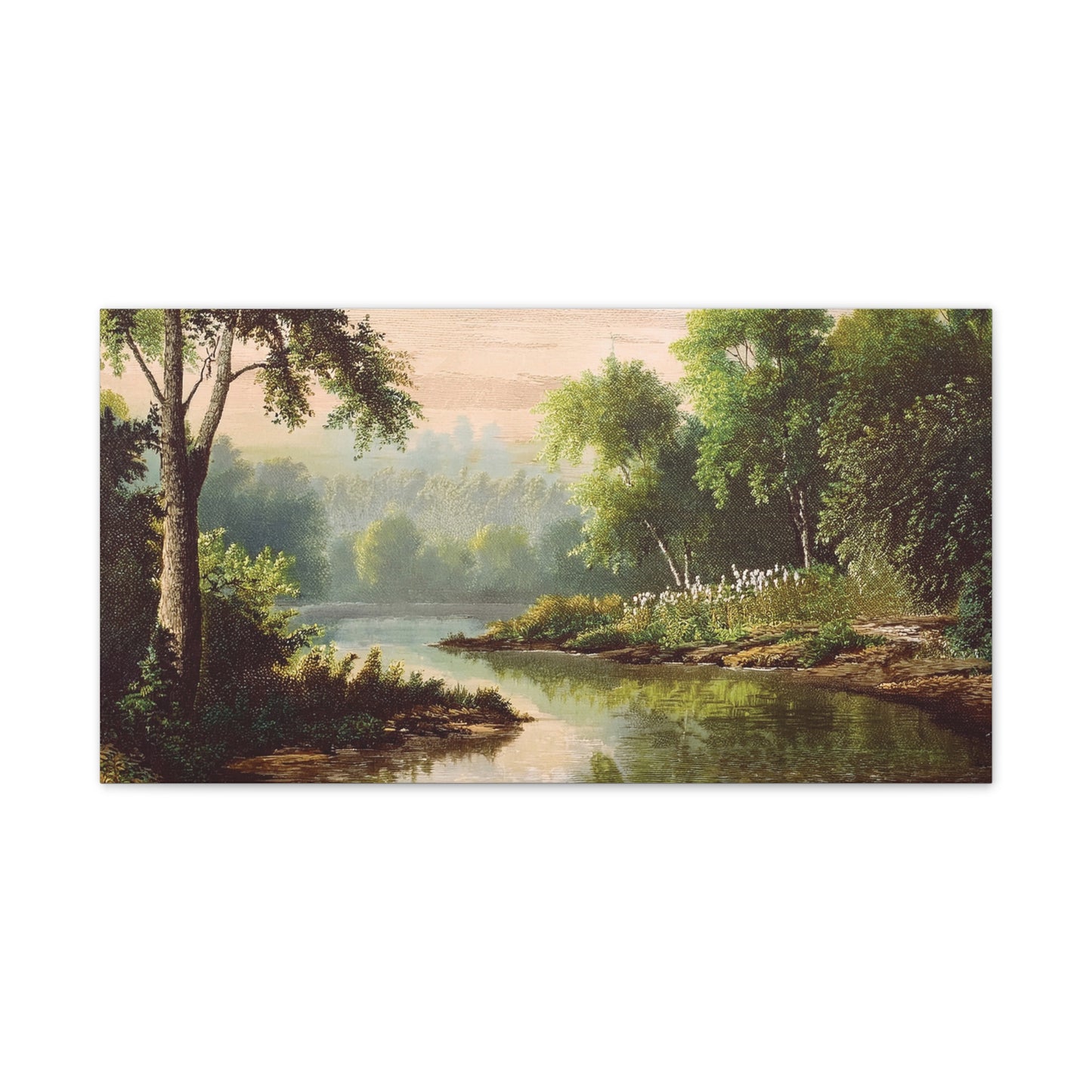 Serene Landscape Canvas Print, Nature Wall Art, Rustic Home Decor, Scenic Art, Tranquil Room Decoration, Gift for Nature Lovers