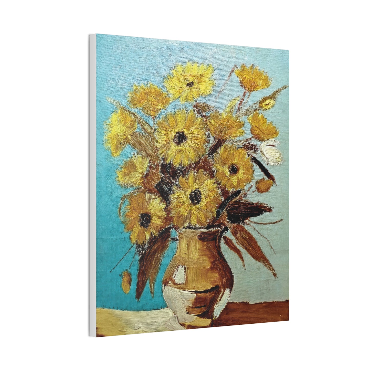 Sunflower Canvas Wall Art, Vibrant Flower Painting, Home Decor, Art for Living Room, Gift for Art Lovers, Floral Artwork