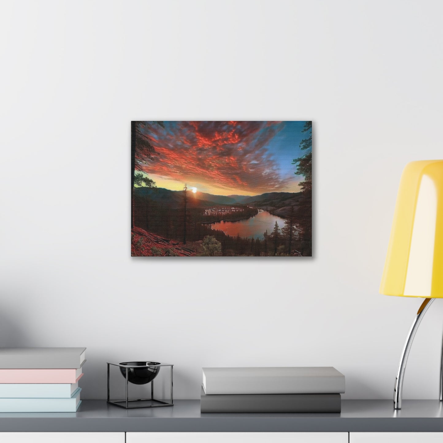 Scenic Canvas Wall Art, Colorful Landscape Print, Nature Decor, Home Wall Hanging, Sunset Photography