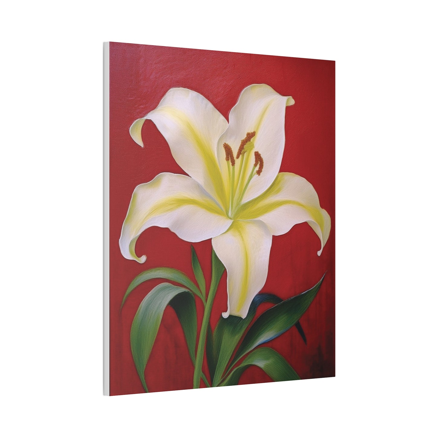 Elegant Floral Canvas Wall Art with Lily Design, Home Decor, Gift for Garden Lovers, Canvas Print, Spring Decor, Nature Wall Art