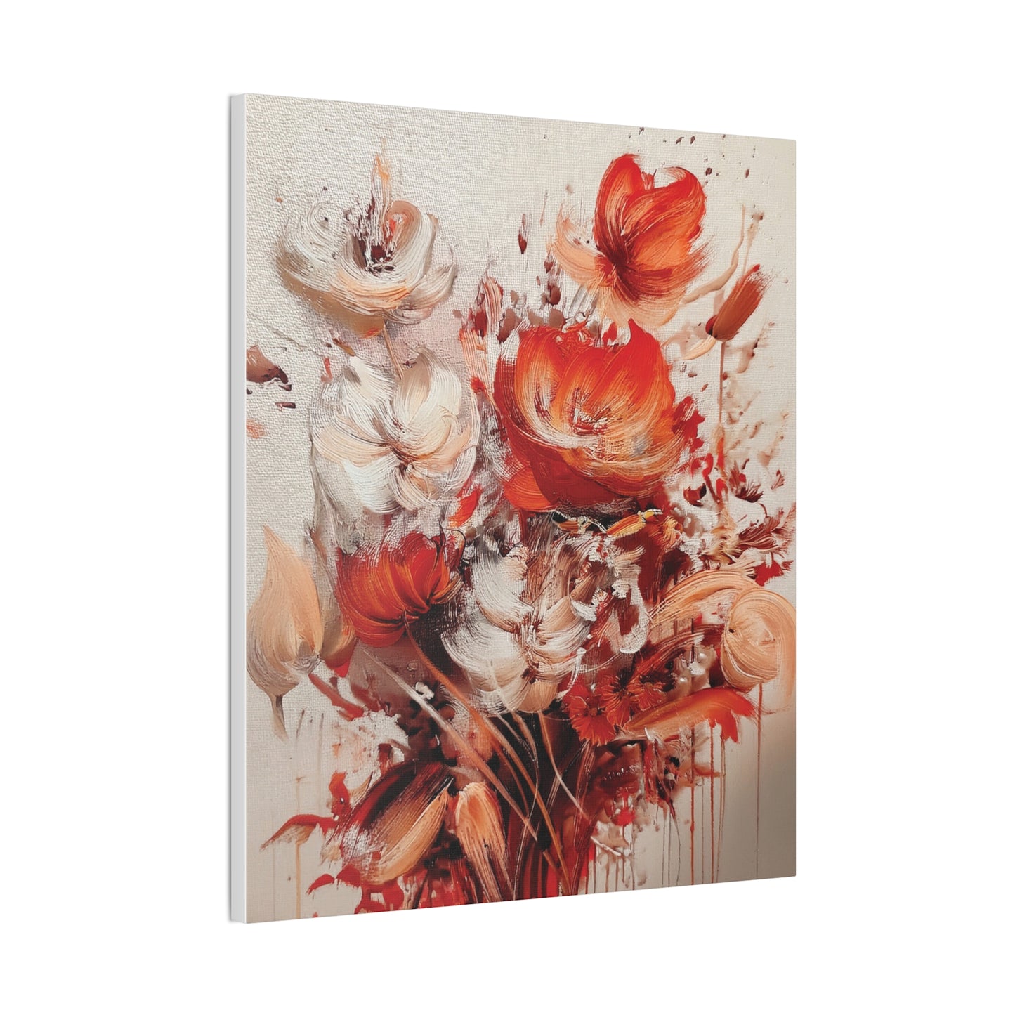 Floral Canvas Wall Art, Vibrant Flower Artwork, Home Decor, Living Room Decor, Gift for Her, Boho Chic Wall Hanging