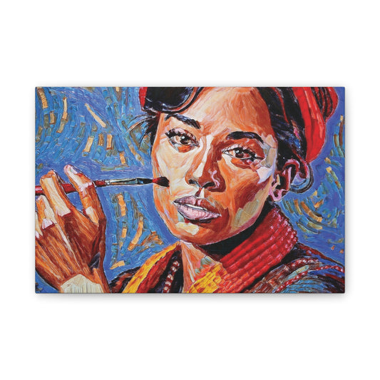 Artistic Canvas Print, Colorful Portrait, Home Decor, Gift for Art Lovers, Wall Art, Unique Artwork